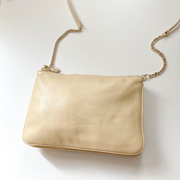 SANDRO Addict dual-pocket crossbody bag, Yellow - Picture 8 of 14